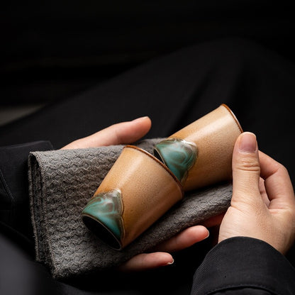 2pcs/lot Porcelain Cup 45ml Ceramic Master Chinese Kungfu Tea Cup Crude Pottery