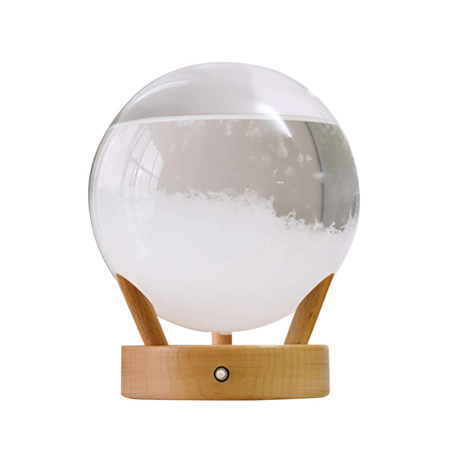 Weather Station Light Up Storm Ball Bottle Forecaster Barometer 15x15x17cm Glass