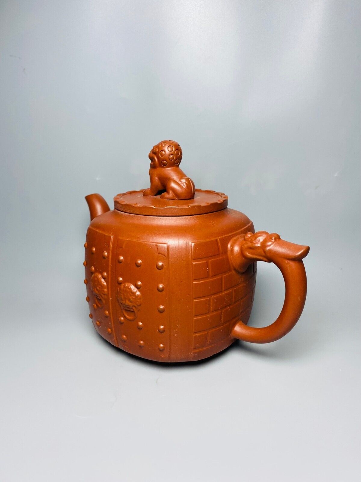 Chinese Yixing Zisha Clay Handmade Exquisite Teapot （大宅门 底款：储亚强）