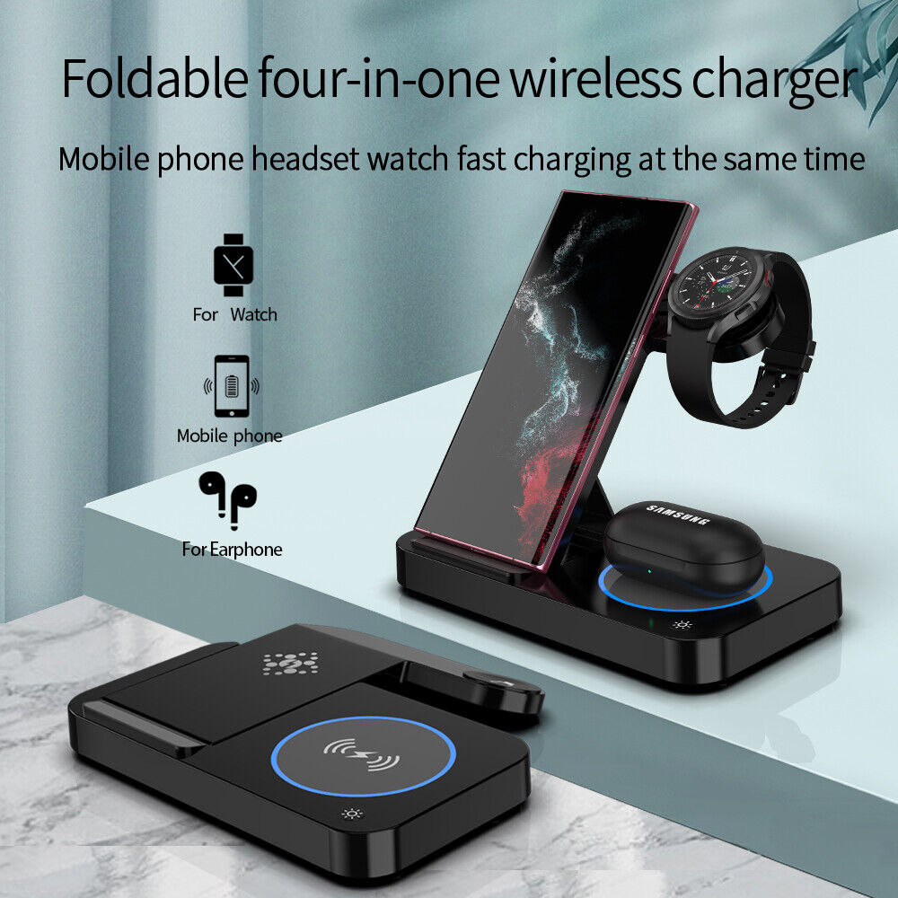 15W Wireless Charger Station + Charging Adapter For Galaxy Z Fold3 5G/ Fold 2 5G