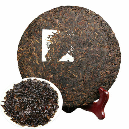 Organic Cooked Pu-Erh Tea Cake Pressed Tea Yunnan Ancient Trees Black Tea 357g