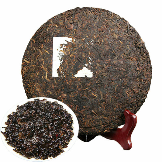 Organic Cooked Pu-Erh Tea Cake Pressed Tea Yunnan Ancient Trees Black Tea 357g