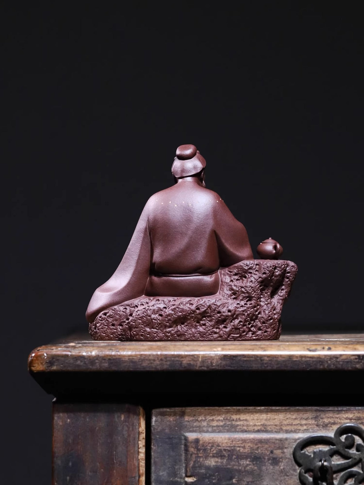 Purple Sand Lu Yu Statue Tea-tasting Figure Chinese Tea Saint Drinking Decor