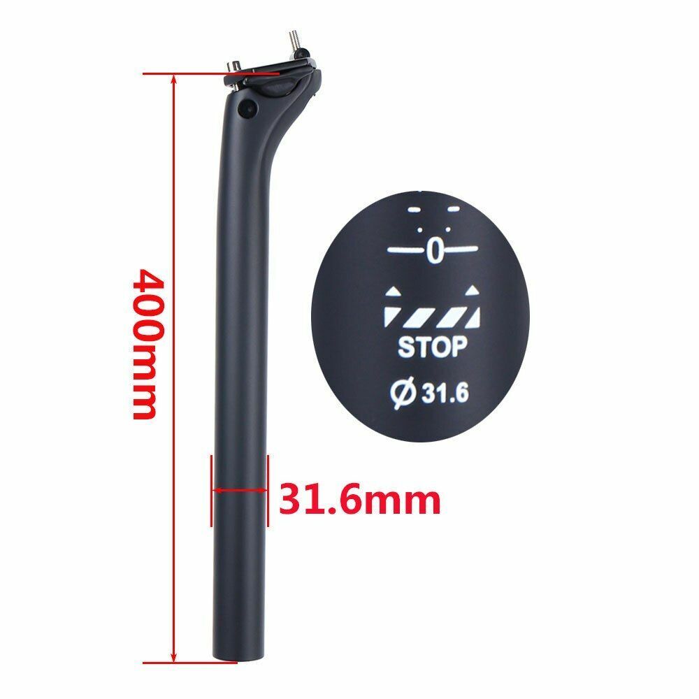Carbon Fiber Seat Post MTB/Road Bike Seatpost 27.2/30.9/31.6mm Offset 20mm Light