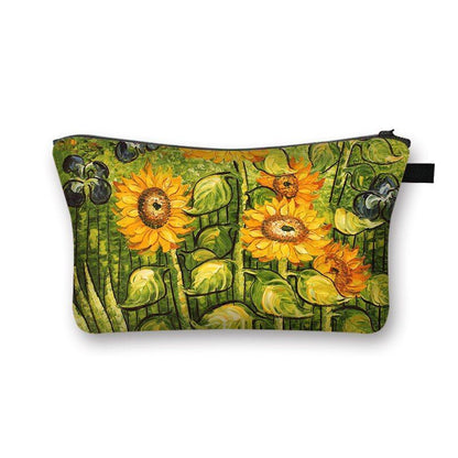 Woman Waterproof Makeup Bag Fashion Yellow Black Cosmetic Pouch Travel Organizer