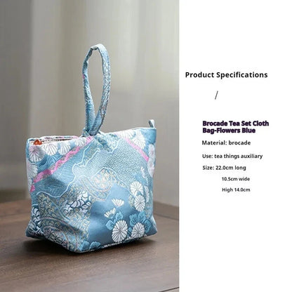 Portable Handmade Fabric Tea Cozies Teacup Bag Tea Cosy Gaiwan Set Storage