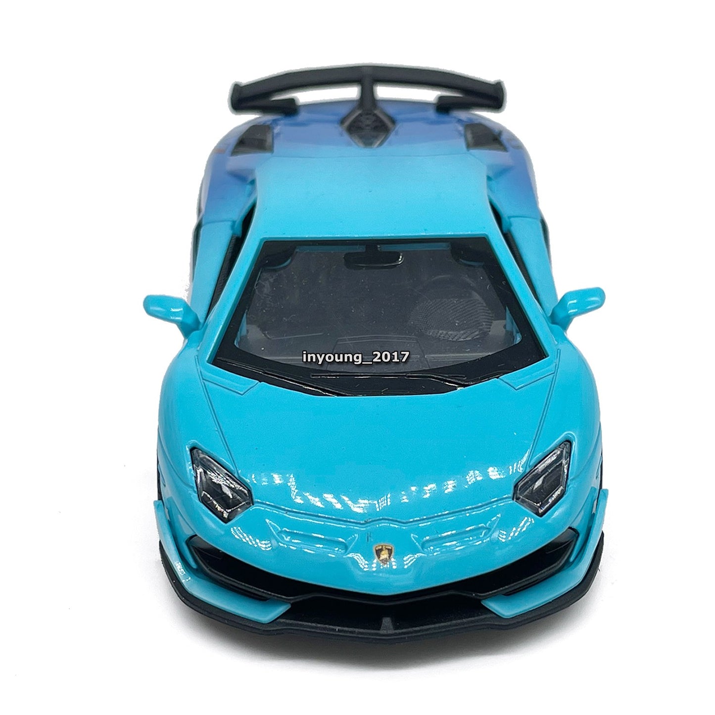 1/36 Lamborghini Aventador SVJ Model Car Metal Diecast Toy Cars Doors Open Blue