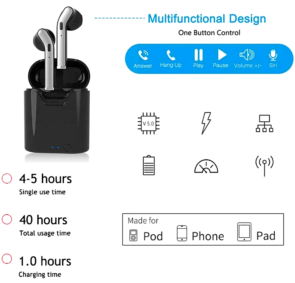 Audifonos inalambricos Bluetooth 5.0 Auriculares Para Telefonos Universal Cell