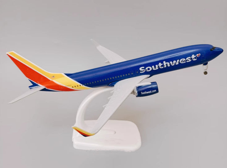 20CM Southwest BOEING 737-800 Passenger Airplane Diecast Aircraft Plane Model