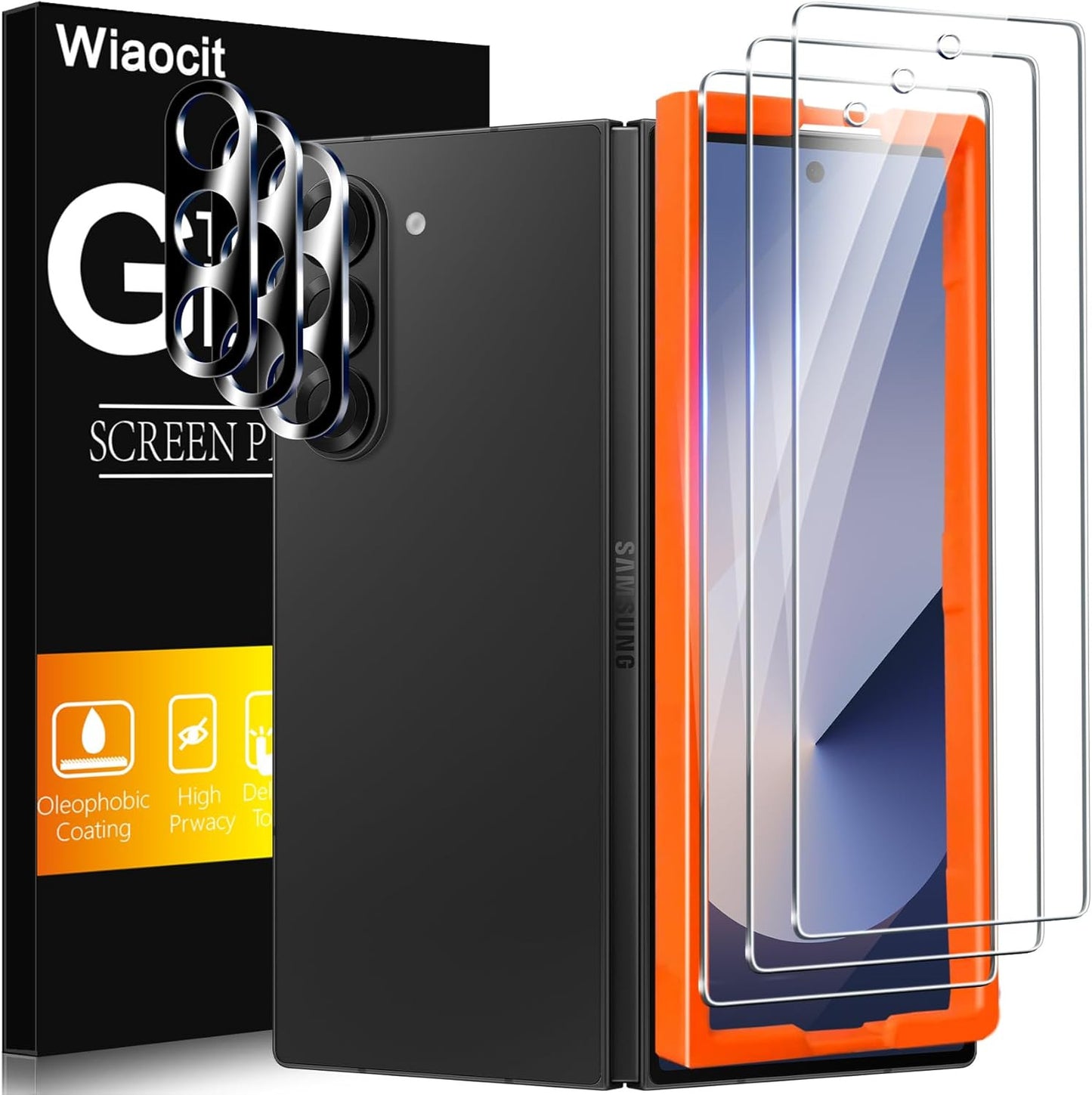 3 Pack Tempered Glass Screen Protector for Samsung Galaxy Z Fold 7 with 3 Pack C