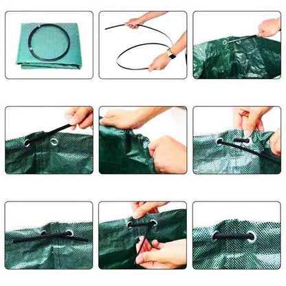 Reusable Garden Waste Bag 72 Gallon Waterproof Foldable Yard Leaf Lawn Trash Bag