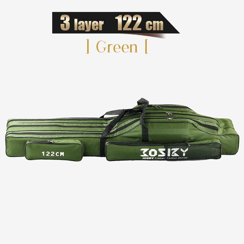 Fishing Rod Storage Bag Oxford Cloth Multifunctional 1/2/3 Layer Large Capacity