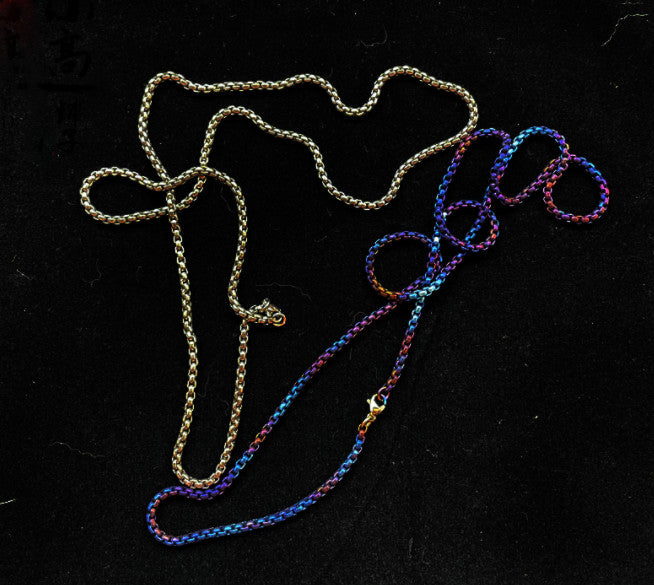 New Pure Titanium Alloy Necklace Chain Dog Tag Pendant Chain Necklace