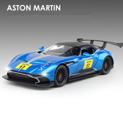 1:22 Aston Martin GT Diecast Model Toy Car Collection Vehicle Sound Lights Gift