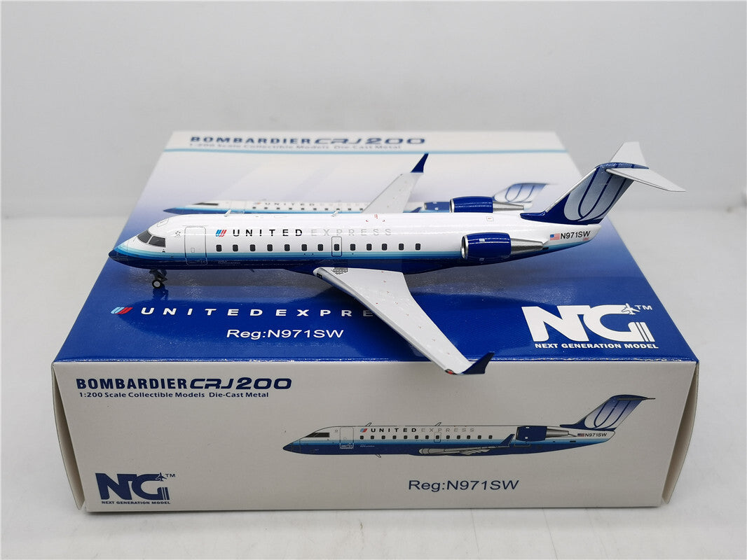 1:200 NG Model UNITED CRJ-200 Passenger Airplane Diecast Aircraft Model