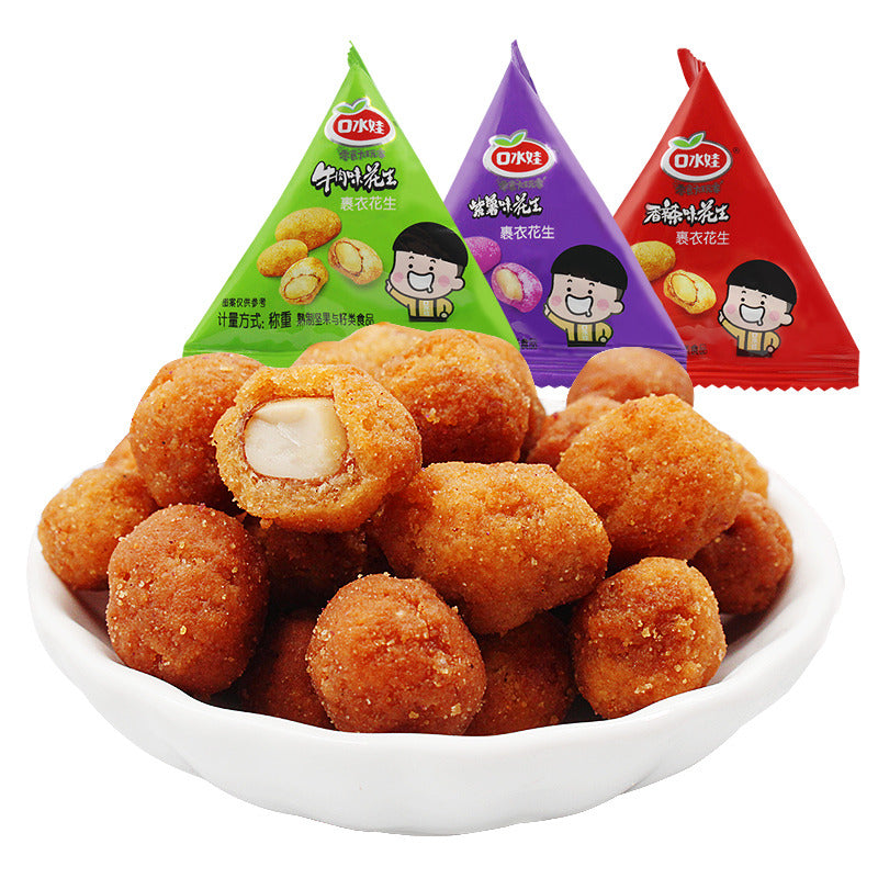 口水娃多味花生麻辣花生仁休闲食品 Koushuiwa Multi-flavor Peanut Spicy Peanut Kernel Snack Food