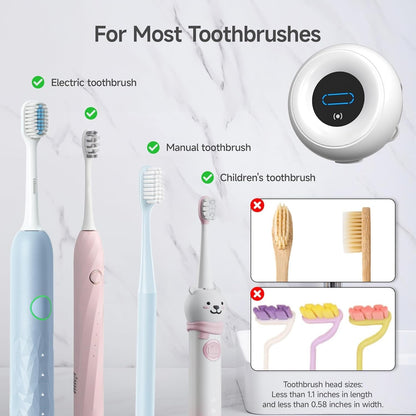 Toothbrush Sanitizer Holder - Smart Toothbrush Holder with Cleaning & Drying