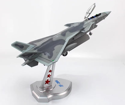 1:58 37CM China Air Force J-20S Stealth Fighter Plane Diecast Aircraft Model