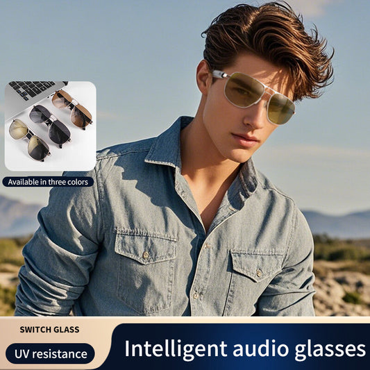 2025 Smart Bluetooth Glasses Open Earbuds Sunglasses 2 Speakers UV Resistant