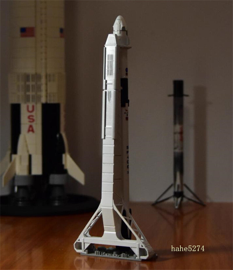 SpaceX Falcon IX Rocket F9 Crewed Dragon + Tower Static Model