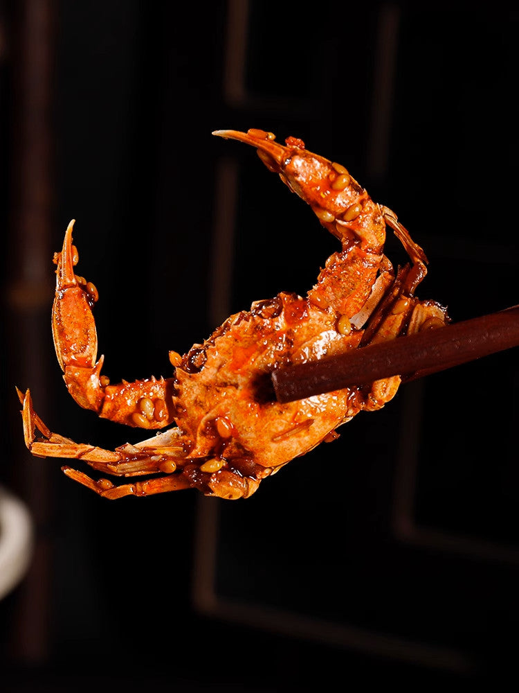 Small Sea Crab Instant Canned Cooked Seafood Casual Snack, 250g. Deep Sea. Spicy