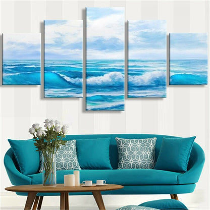 5 Pieces Seascape Poster and Print Wall Art for Living Room Home Decor Unframed