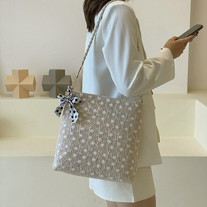 Trendy Fashion Korean Bucket Bags Large-capacity Casual Shoulder Bags Female New