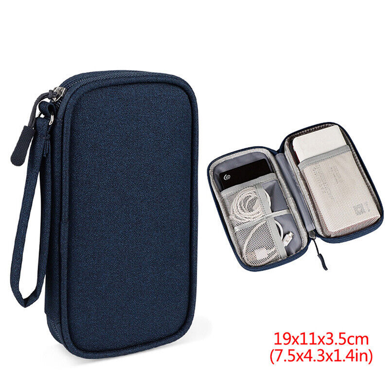 Portable Cable Storage Pouch Bags Accessories For Cord Charger Power Hard Drive