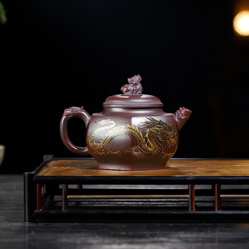 Dragon Color-changing Nature Zisha Teapot Make Tea Pot Chinese Tea Set Handmade