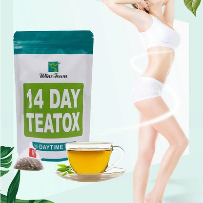 14 DAY TEATOX Qing Chang Jian Fei Cha燃脂平肚子茶袋装Tian Ran Pai Du Cha14 天天然排毒茶清肠减肥茶