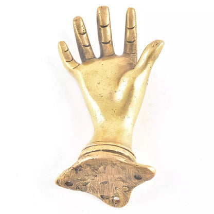 Set of 2 Antique Look Golden Brass Hand Door Pull Door Handle