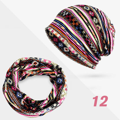 Women Floral Baggy Slouchy Beanie Hat Headwear Scarf Snood Hat Cancer Chemo Caps