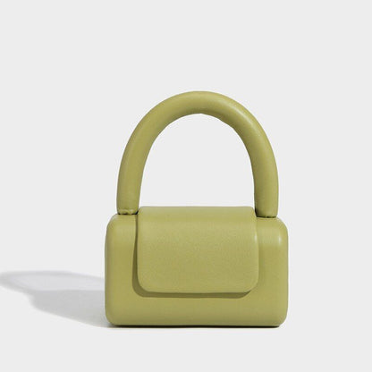 Cylindrical Handbag Luxury Polyester Style Small Shoulder Bags 16*10*10CM Square