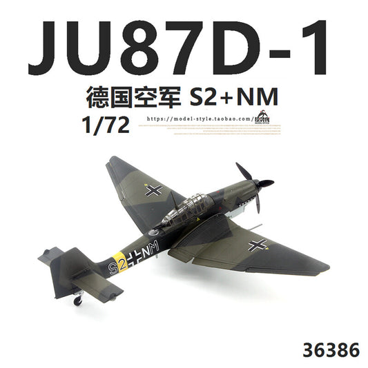 1/72 World War II German Air Force JU87D-1 Stuka Bomber Aircraft Model