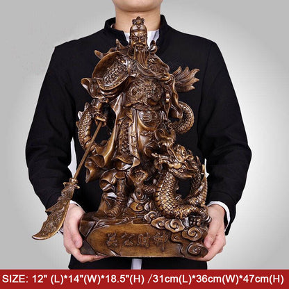 Feng Shui 18.5"Tall LARGE Chinese Guan Yu Statue GuanGong Guanyunchang Warlord