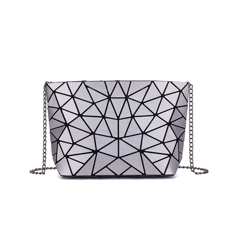 Chain Shoulder Bag Geometric Messenger Plain Folding Crossbody Purse Clutch Bag