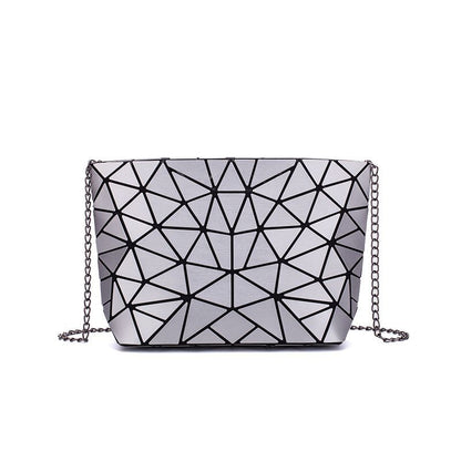 Chain Shoulder Bag Geometric Messenger Plain Folding Crossbody Purse Clutch Bag