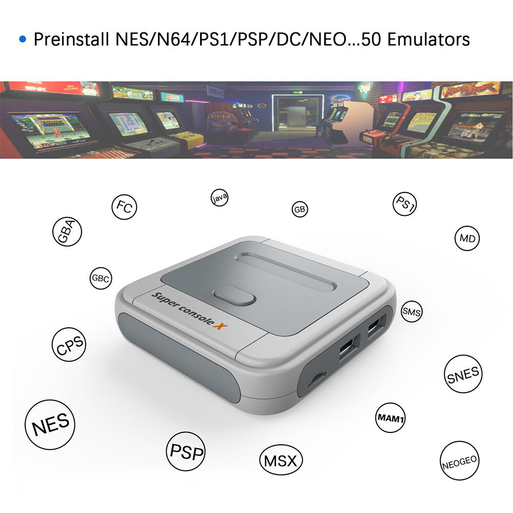 Portable Game Console for PS1/PSP,wireless controllers,mini 4K HD TV video game