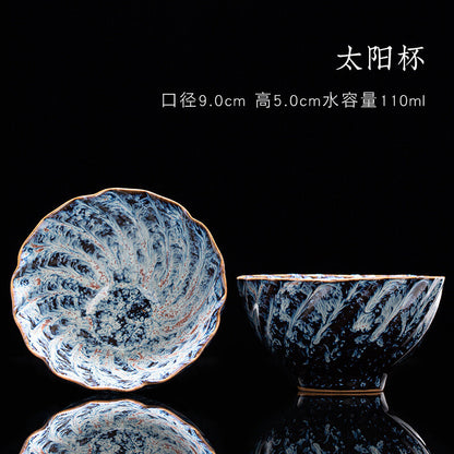 Tea Cup Ceramic Kungfu Teacup Chinese Jianzhan Traditional Ceramic Art Best Gift