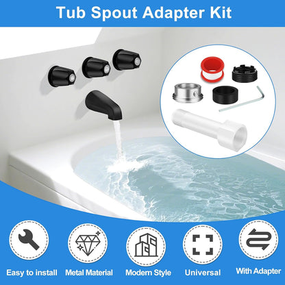 Matte Black Shower Trim Kit, 3 Piece Shower Knob and Tub Spout for Price/Pfister