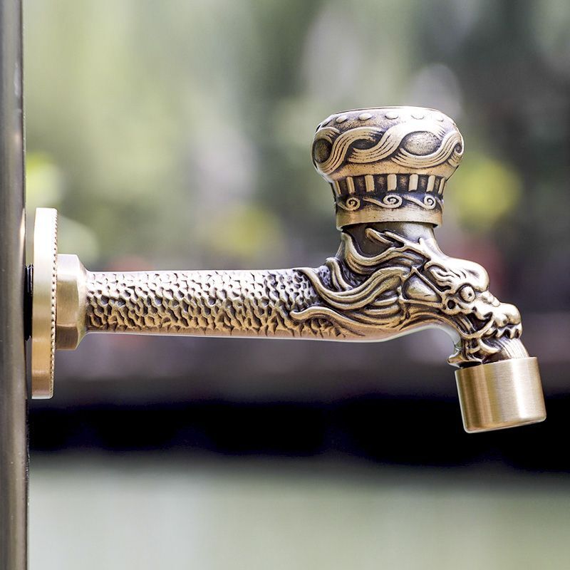 Decorative Garden Faucet Brass Animal Shape Bibcock Retro Tap Bathroom Accessory