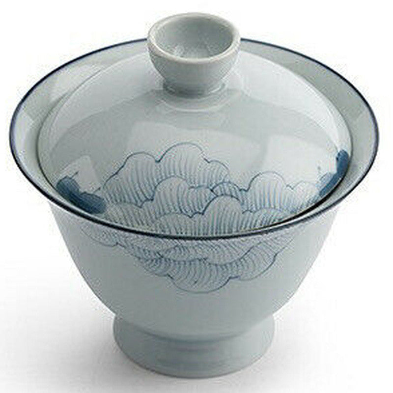 120ml Chinese Porcelain Gaiwan Hand Painted Lotus Tea Cup Bowl Kung Fu Tea Set
