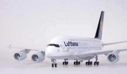 46CM 1:160 Lufthansa AIRBUS A380 Passenger Airplane Landing Gear Resin Model