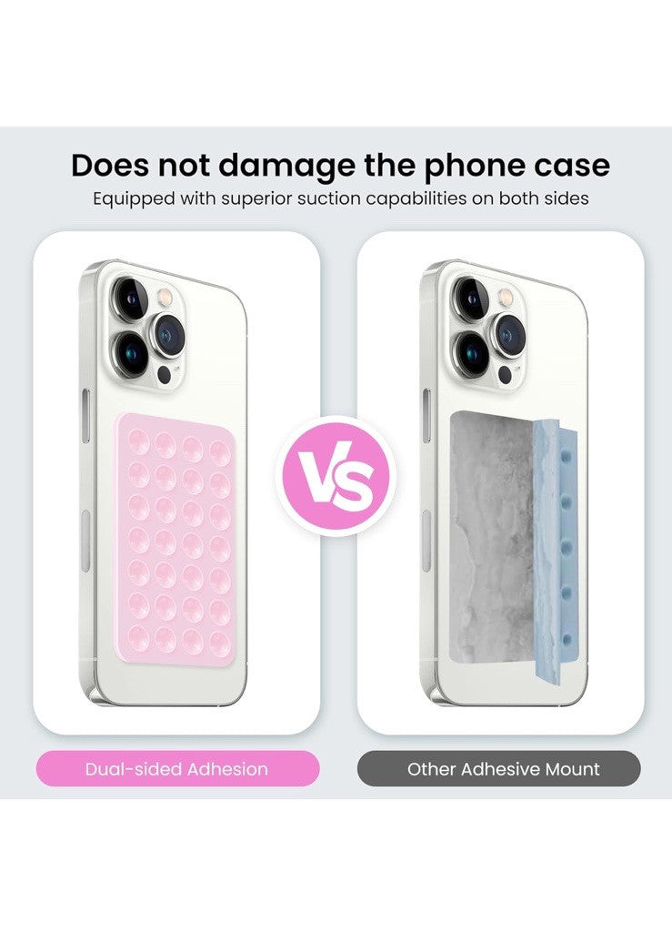 2 Pk Silicone Suction Cup Phone Case Mount Strong Grip Holder for iPhone/Android
