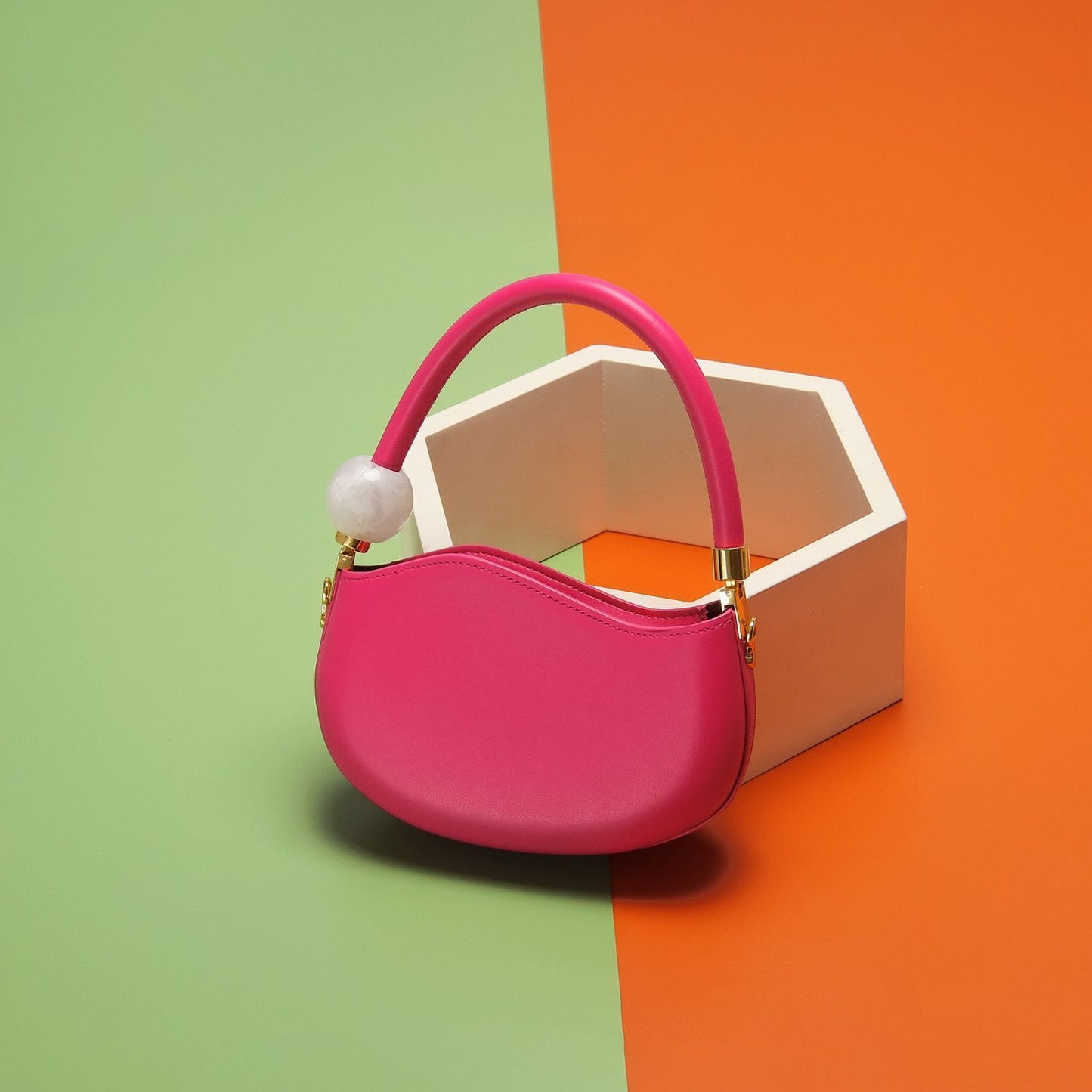 Strap Bag One Shoulder Handbag Crossbody Purse Elegant Shell Shaped 21*14*7*12CM