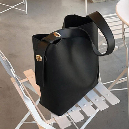 Women Bag Women's Simple Style PU Leather Shoulder Bag Handbags Bags Large Totes