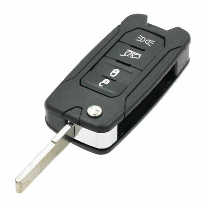Replacement Flip Remote Key Shell Case Fob 4 Button for Jeep Renegade 2015 2016