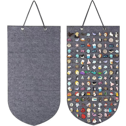 Hanging Brooch Pins Organizers Velvet Badges Buttons Lapel Board Storage Display