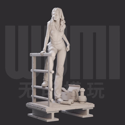 1/24 resin figures model Engineering Team Girl Unassembled Unpainted
