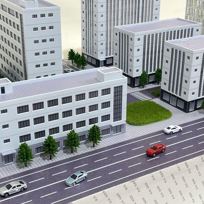 1/150 N Scale Model City Street View Scene Display Architectural Model